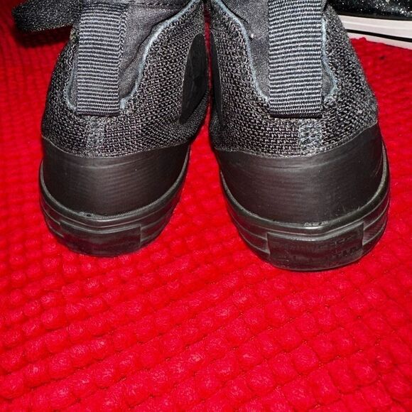 CHUCK Taylor’s in black on black hi tops sz 2 - Picture 2 of 4